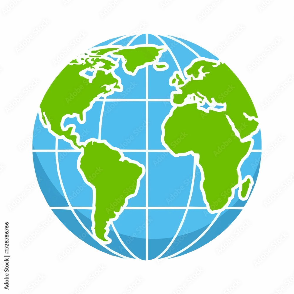 Naklejka premium world map on white background