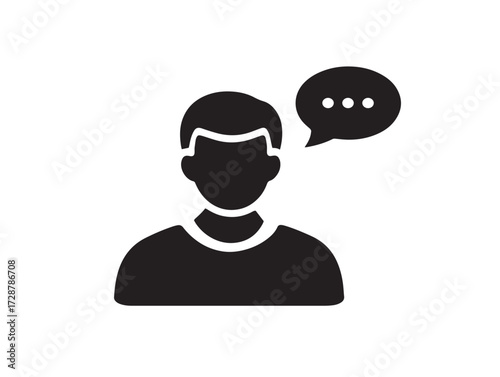 Feedback silhouette icon vector illustration solid black business evaluation and critique