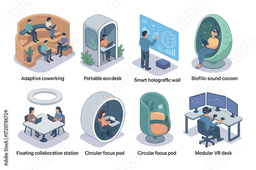 Innovative workspace pods: smart, eco-friendly, collaborative office solutions
