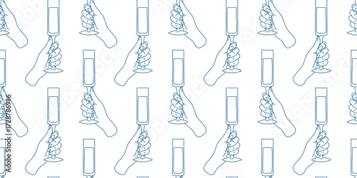 Hands hold champagne flutes in a celebratory pattern for festive occasions and gatherings