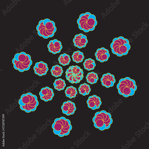 Fractal Blossoms Cosmic Bloom Spiral of Harmony Infinite Petals Geometry