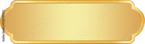 Gold Label Banner. Gold Name Plate.
