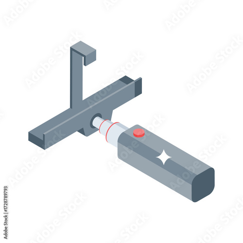 Ready to use isometric icon of selfie stick 