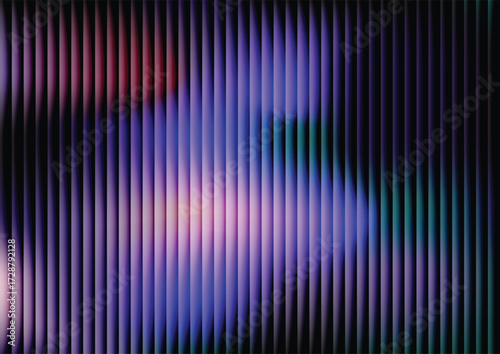 Neon abstract gradient background, colorful vertical lines pattern. Digital vector abstract gradient background with a futuristic blurred light and 3D illusion glowing effect.

