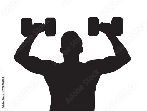 Gym silhouette icon vector illustration solid black fitness center and workout station