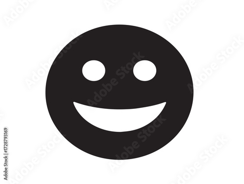 Happiness silhouette icon vector illustration solid black cheerful celebration and joyfulness