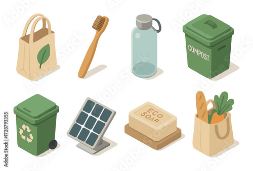 Eco-friendly essentials: reusable bags, biodegradable items, and sustainable products for a greener lifestyle