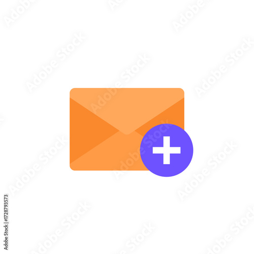 add mail icon on white