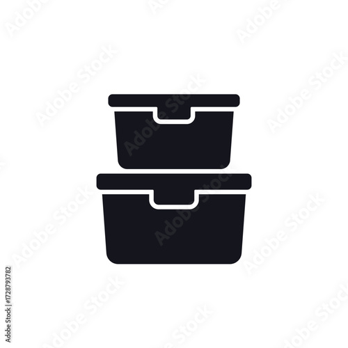 food containers icon on white
