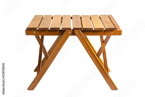 Lightweight camping table with collapsible design isolated on transparent background