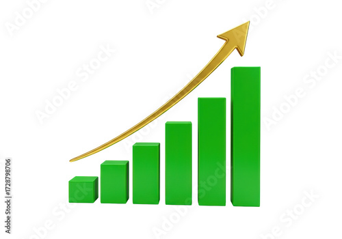 Isolated Business Chart Growth Showing a Rising Arrow and Green Columns for Financial Success Free Download Isolated Business Chart Growth Showing a Rising Arrow and Green Columns for Financial Success - GFXLoad