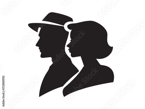 Immigration silhouette icon vector illustration solid black travel and migration