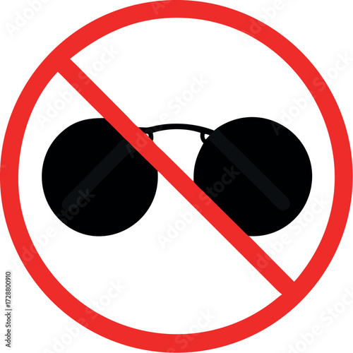 No sunglasses sign vector illustration