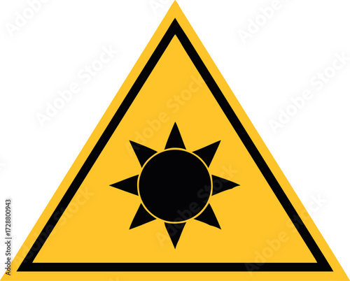 Sun Danger sign vector illustration
