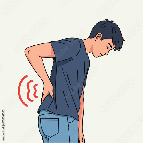 Man suffering from back pain