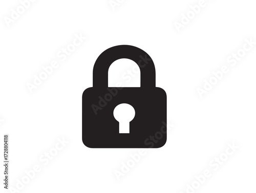 Internet security silhouette icon vector illustration solid black digital protection shield
