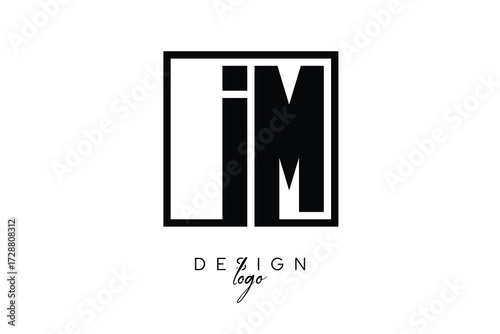 IM Double Letter Monogram Logo – Bold Square Typography Initials for Modern Branding, Identity & Professional Design
