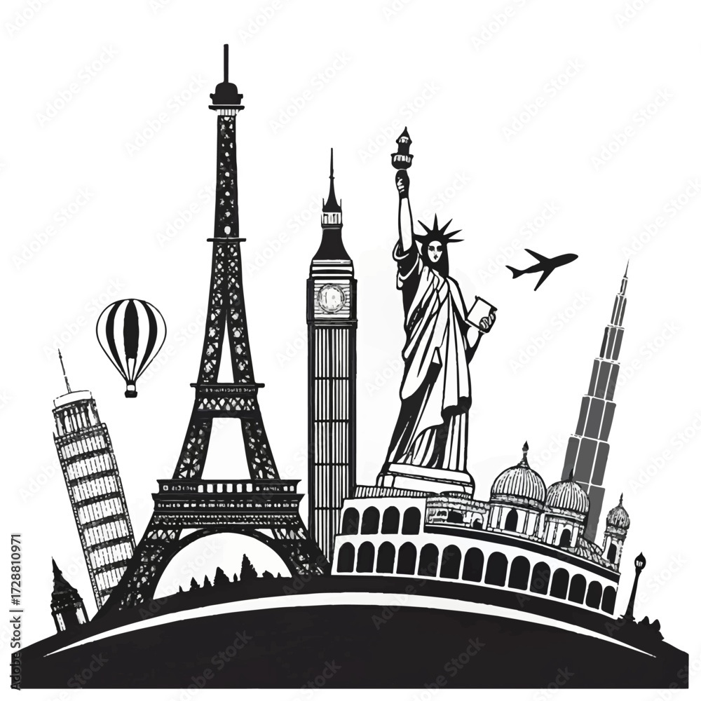 Obraz premium eiffel tower silhouette