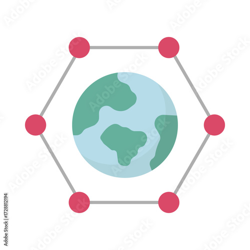 Networking Vector Icon which can easily modify or edit