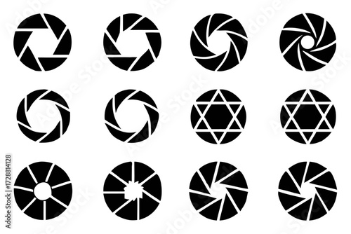 Collection of aperture diaphragm icons