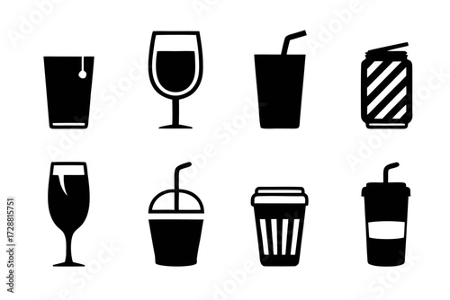 Assortment of drink icons