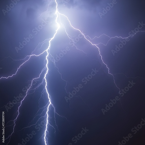 Wallpaper Mural lightning in the night sky Torontodigital.ca