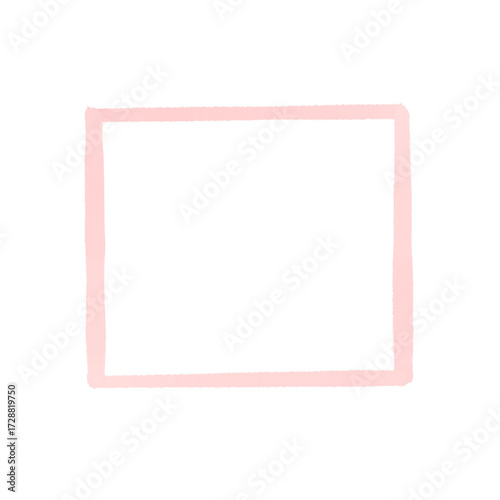 Red squares mark on transparent background. Red highlighter squares  icon, Hand drawn squares  highlighter line sketch