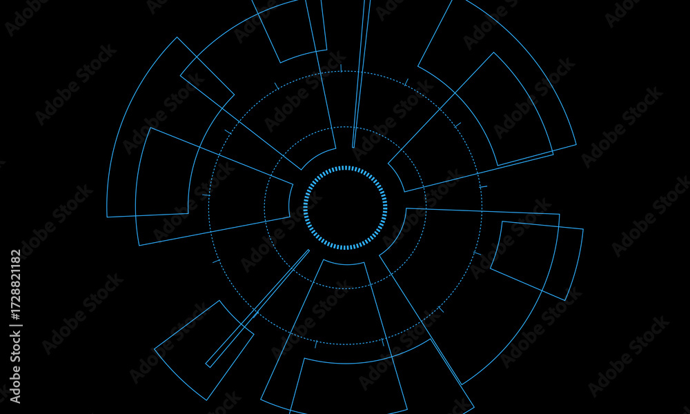 Obraz premium Sci fi futuristic user interface, HUD, Technology abstract background , Vector illustration. 