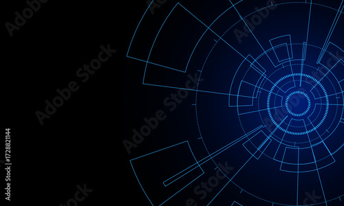 Sci fi futuristic user interface, HUD, Technology abstract background , Vector illustration.	
