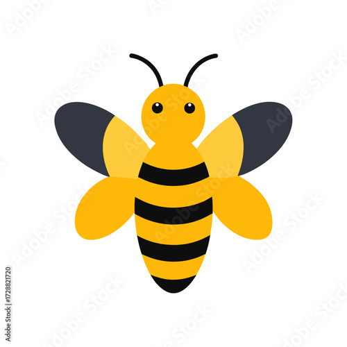 Vector art of cute cartoon bee illustration