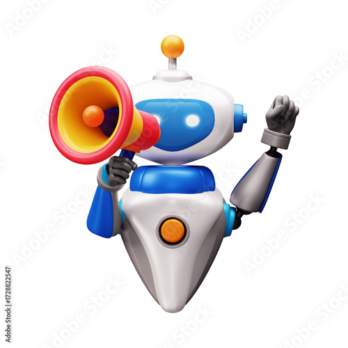 Artificial Intelligence / AI 3D artificial intelligence icon. Human head with brain and AI microchip, symbol of machine learning, neural network, and smart technology