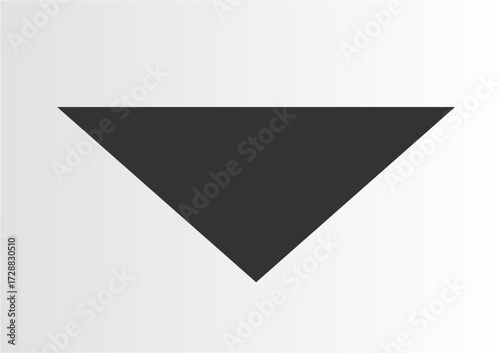 Free Download Simple black downward arrow triangle symbol icon vector isolated on white background - GFXLoad