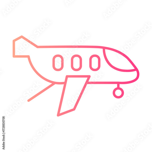 airplane gradient icon
