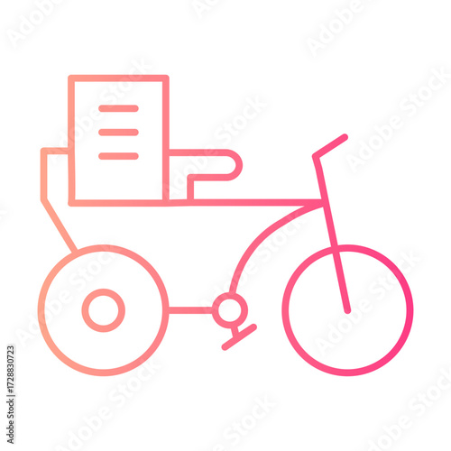 cargo bike gradient icon