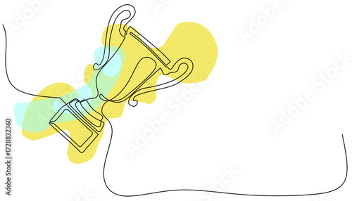 Line art trophy winner line art isolated 