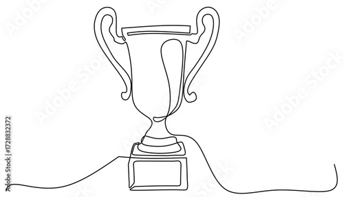 Trophy winning gift championship leader line art