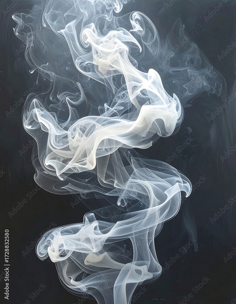 Fototapeta premium Abstract smoke patterns on dark background