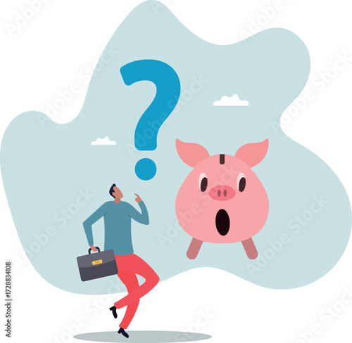 Finance question or saving problem, doubt or confusion, banking or economic uncertainty, contemplation or money solution,about a man and his life.