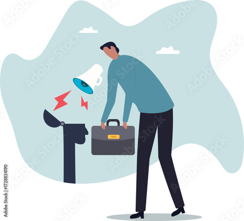 Brainwash, make someone to believe, aggressive or repetitive advertising message, awareness, motivation or communication.about a man and his life.