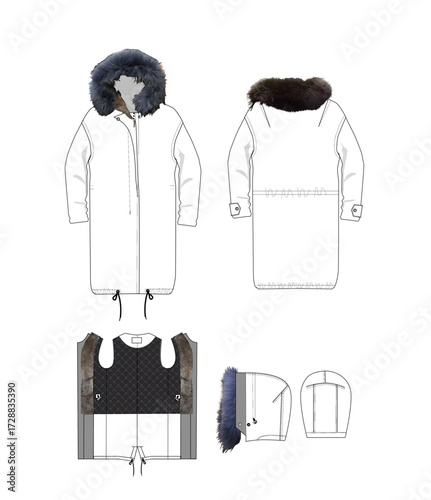 long fur millitary parka