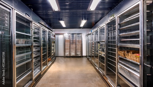modern walk in refrigerator with metal shelving efficient food storage restaurant kitchen stainless steel shelves walk in cooler refrigeration