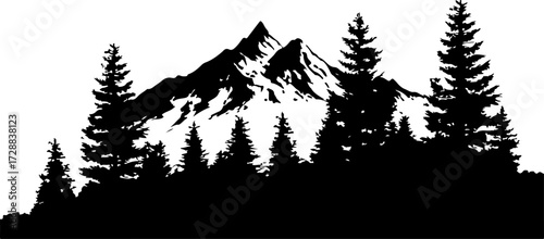 "Silhouetted Alpine Escape"