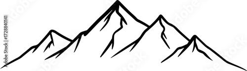 "Forest and Peaks Silhouette"