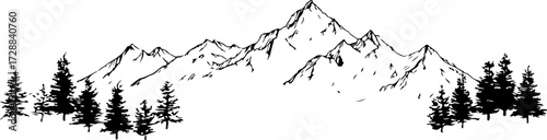 "Majestic Mountain Silhouette"