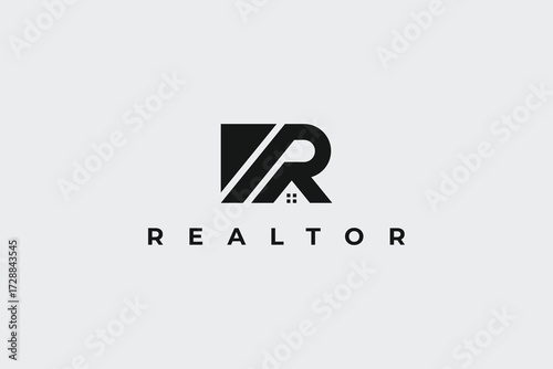 Letter R Realtor Logo Design for Real Estate Business