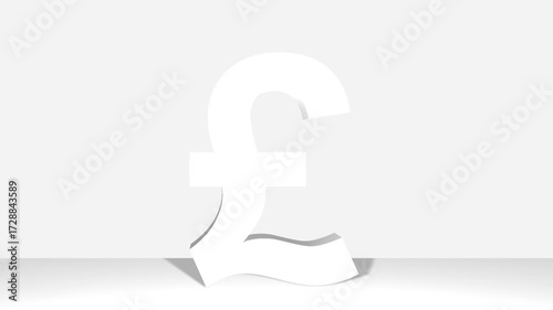 Set of perspective projections 3d Pound Sign character model icons on white background.  High detailed 3d Pound character. Animated Video