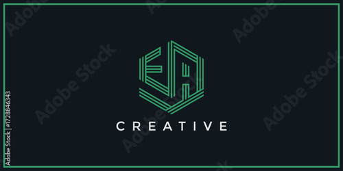 EA Hexagon Logo Design