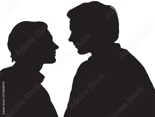 Mentoring and Training silhouette vector illustration solid black educational guidance program