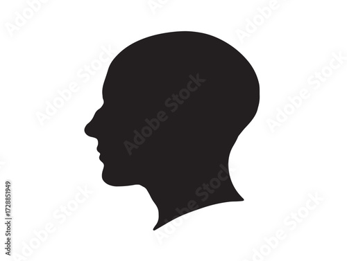 Mind Process silhouette icon vector illustration solid black mental process and intellect