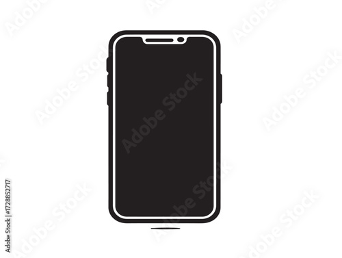 Mobile Technology silhouette icon vector illustration solid black handheld digital devices
